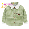 China wholesales boy plaid shirt kids' check shirt long sleeve cotton t shirt